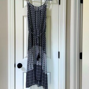 Target Aztec Navy & White High Low Dress